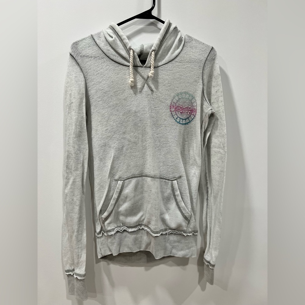 Billabong Hoodie, beach, thin, light gray, size S